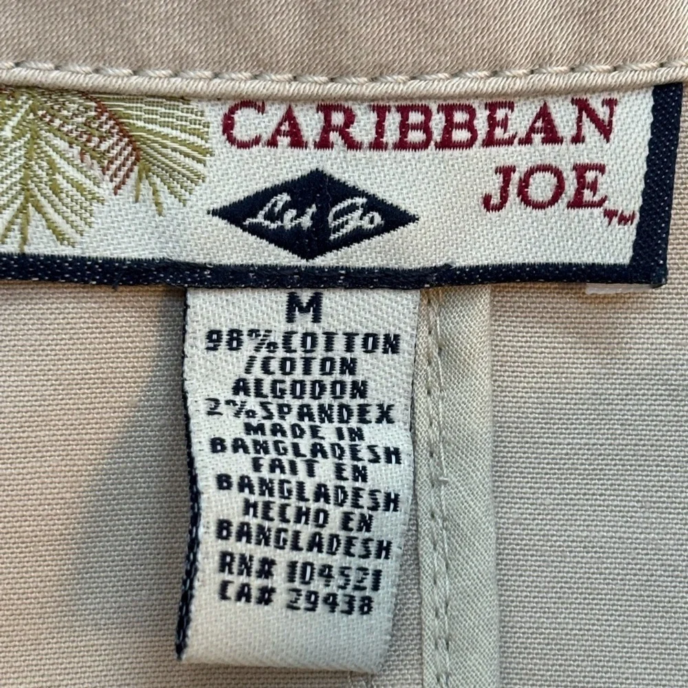 Caribbean Joe Cotton Classic Casual Beige Blazer Jacket With Pockets Size M - Picture 6 of 7